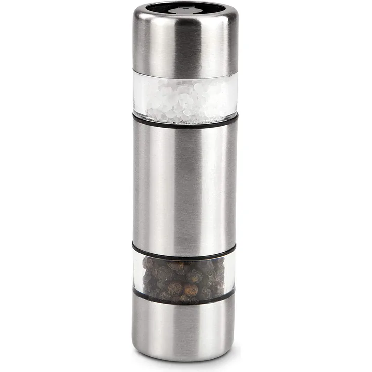 ROMINOX Geschenkartikel Mini Salz- & Pfeffermühle -- Parum – Dekorative Gewürzmühle, Klein Aber fein, Mühle mit Zwei getrennten Keramikmahlwerken für Salz und Pfeffer, Maße: ca. 3 x 3 x 10.5 cm