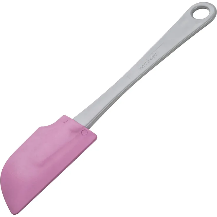 Zenker Teigschaber CANDY, Teigspachtel zum Verstreichen und Ausschaben von Teig und Sahne (Farbe: Lila-Grau), Menge: 1 Stück