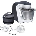 Bosch MUM54A00 StartLine Küchenmaschine, 900W, Edelstahl-Rührschüssel, 3,9 L, 7 Geschwindigkeiten, inkl. Patisserie-Set, grau, Serie: MUM5