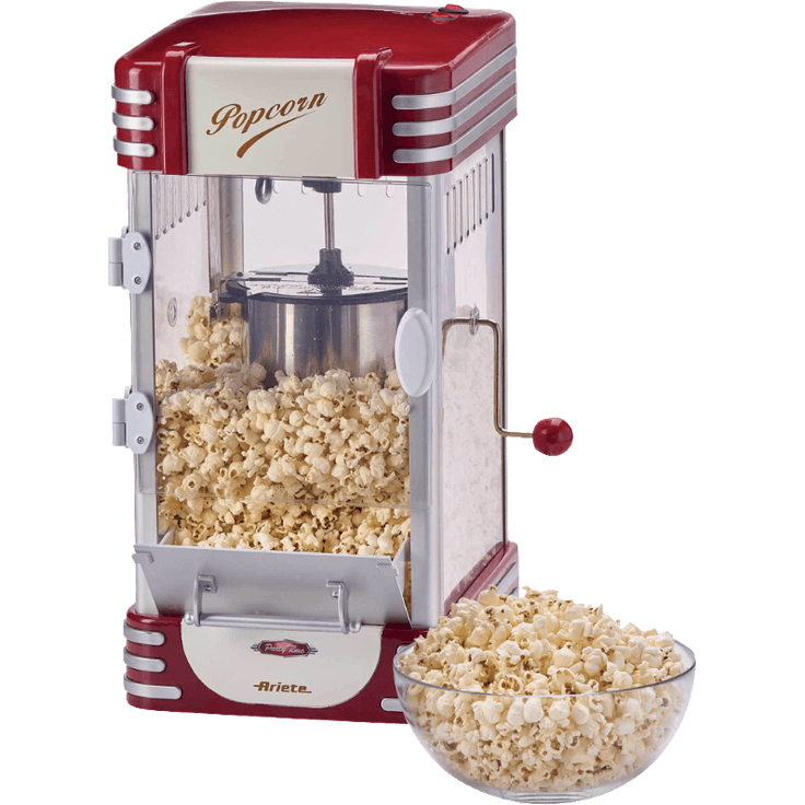 Ariete 2953 Party Time Popcornmaschine, metallic rot