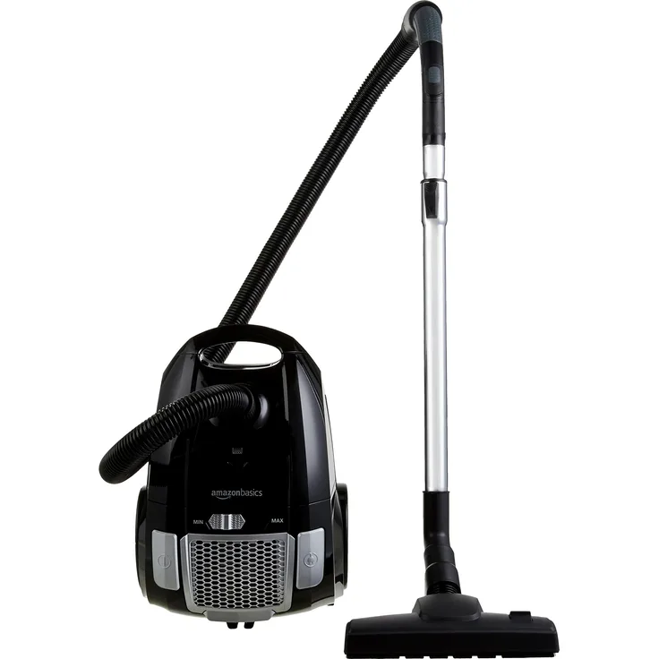 AmazonBasics – Staubsauger mit Beutel, leistungsstark, für Hart- und Teppichböden, HEPA-Filter, mit Geschwindigkeitskontrolle, 700 W, 3,0 l, EU