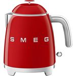 Smeg KLF05RDEU Wasserkocher Mini 50's Style, 1400W, 0,8 L, Kunststoff, Wasserstandsanzeige, rot