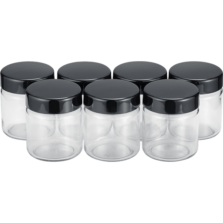 Severin EG 3514 Ersatzgläser für Joghurtbereiter, 7 Portionsgläser à 150 ml mit auslaufsicherem Deckel