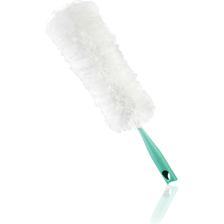 Leifheit Staubwedel Duster XL mit antistatischen Mikrofasern gegen Staub, extra langer Staubwischer auch für Tischplatten und Heizkörper, sehr softer Staubfänger für alle Oberflächen, Click-System – Bild 1