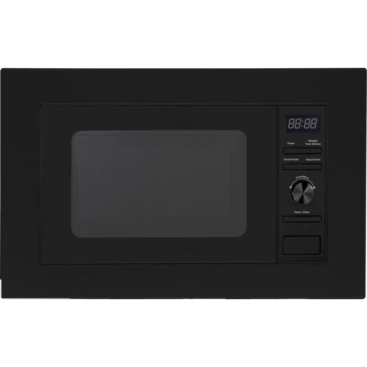 PKM Einbau-Mikrowelle mit Rahmen MW800-20B EB, 800 Watt, 20 Liter Garraum, schwarz, Glas Acryl