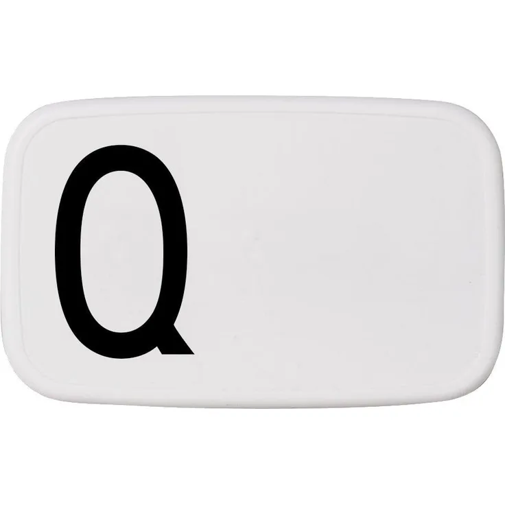 Design Letters Lunch Box, Kunststoff, weiß-schwarz, 18 cm