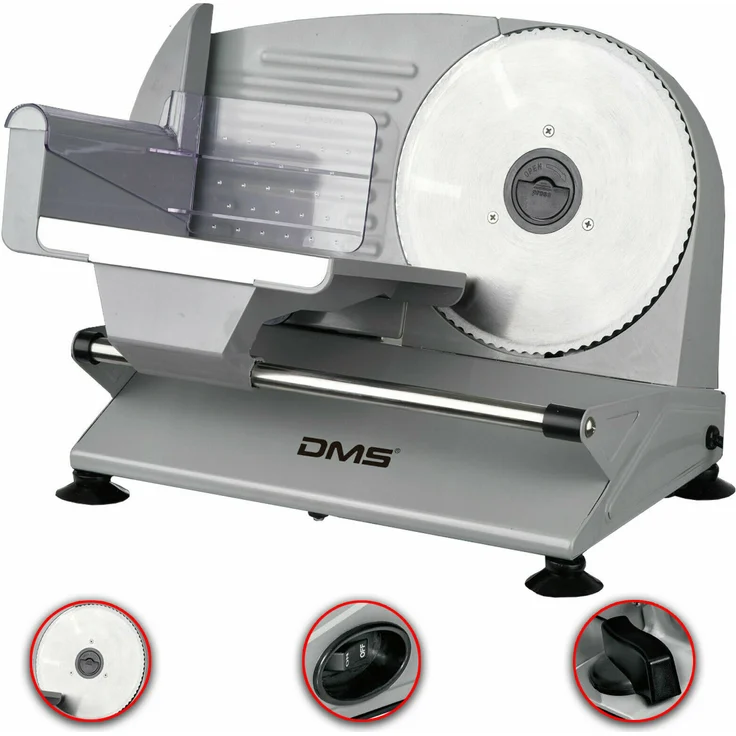 DMS Metall Allesschneider Brotschneidermaschine Wurstschneider Fleischschneider 400W – Bild 1