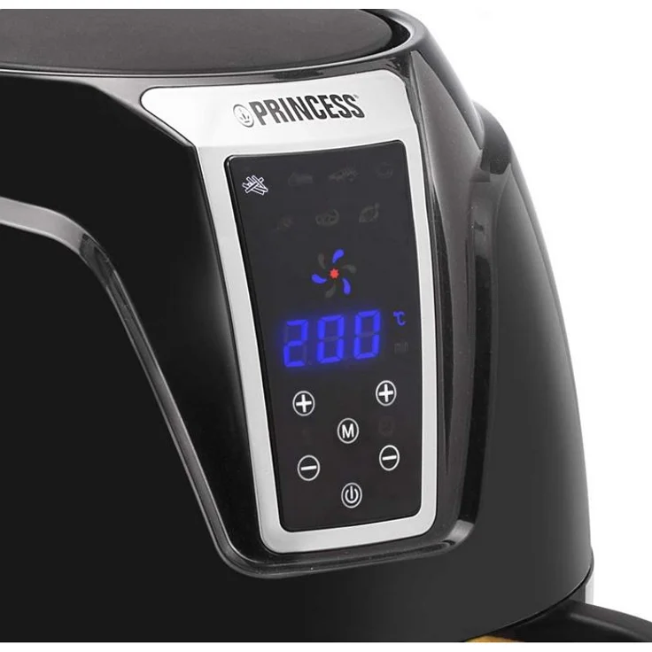 Princess 182021 XL Heißluftfritteuse, Aerofryer mit digitalem Display, ohne Öl, einfach zu reinigen, 3,2 Liter Fassungsvermögen, 1400 Watt, schwarz – Bild 5
