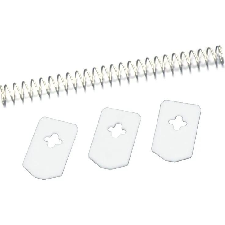 Leifheit Ersatzteile, 3 Abstreifgummis und Feder, passend für Leifheit Kirschentkerner Cherrymat Art. Nr. 37200 und 37209