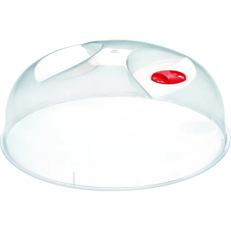 Heidrun Mikrowellen-Abdeckhaube, Ø 30 cm Höhe 10 cm, Kunststoff, transparent, 30 x 30 x 10 cm