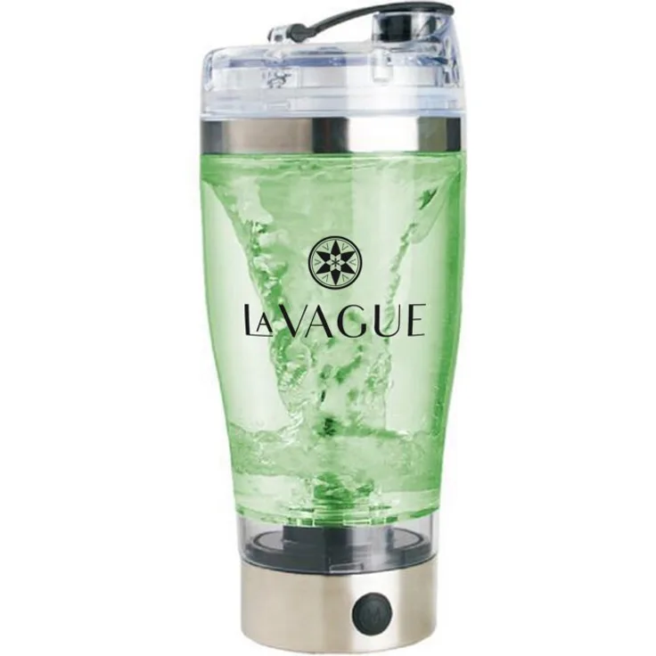 YEAZ CYCLONE Elektrischer Mixer USB 600ml, Kunststoff, Edelstahl, transparent