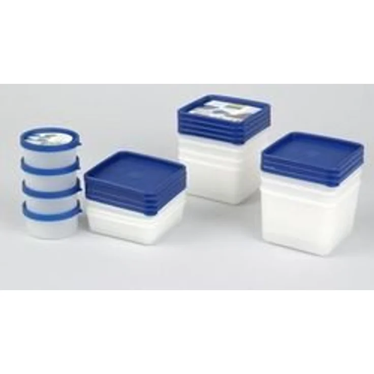 Westmark Kräuterdosen-Set, 8-teilig, Volumen je 100 ml, Kunststoff, Rund, Ø 8,3 cm, Trio, Transparent-Blau, 25742270