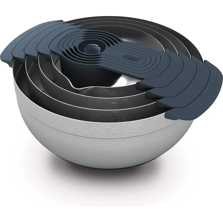 Joseph Joseph 100 Kollektion Nest - 9-teiliges Rührschüsseln-Set - Edelstahl – Bild 1