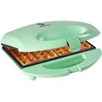 Bestron Brüsseler Waffeleisen mit Antihaftbeschichtung, Retro Design, Sweet Dreams, 700 Watt, Mintgrün