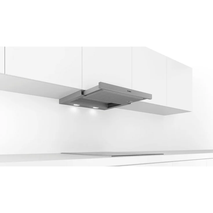 Bosch Serie 2 DFL064W53, Motorhaube, ausziehbar, Nische, Breite: 52.6 cm, Tiefe: 29 cm, Absaugung und Rückführung (mit zusätzlichem Rückführungsset), mit internem Motor, metallisch silber – Bild 2