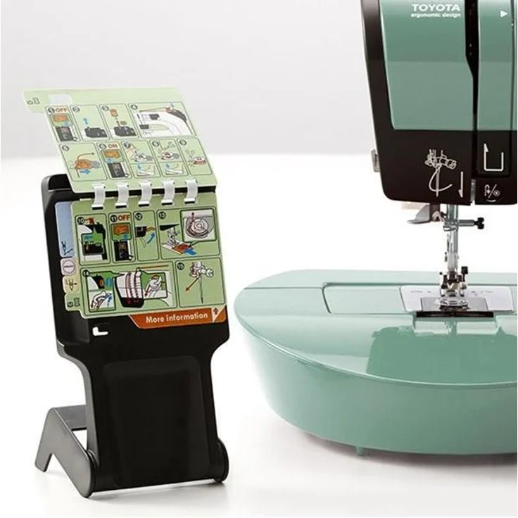 Toyota Oekaki50G Kreativ Freiarm Nähmaschine Oekaki mit 50 Programmen und Freihandstickfunktion hellblau Freiarm-Nähmaschine, hellblau – Bild 5