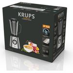 Krups KB 439D Blendforce+ Standmixer, 1600W, 5 Geschwindigkeitsstufen, Puls-Funktion, 1,75 L Behälter, silber 