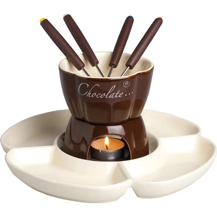 Soul Kitchen Schokofondue 7 tlg. Set 25 cl creme-braun