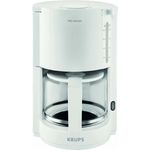 Krups F30901 ProAroma Glas-Kaffeemaschine, 10 Tassen, 1.050 W im modernen Design, weiß