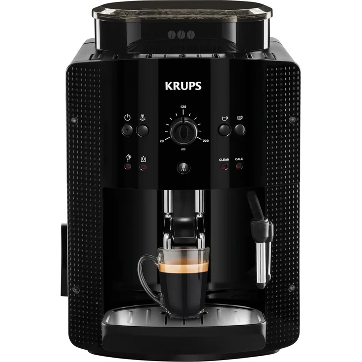 Krups Roma EA81R8 Kaffeevollautomat mit integriertem Mahlwerk, 1,7 l, 3 Temperaturstufen, schwarz