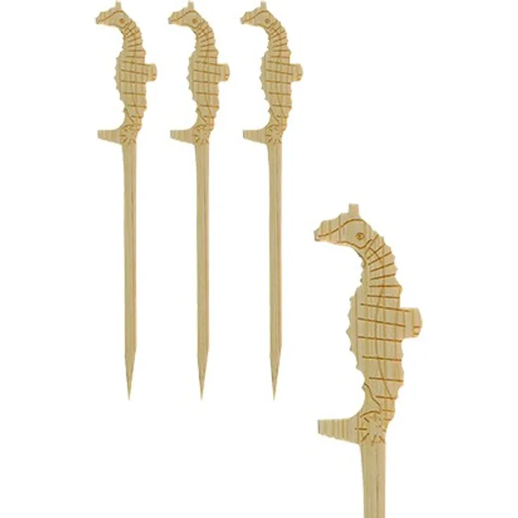 200 Fingerfood - Spieße 9 cm ''Seepferdchen''