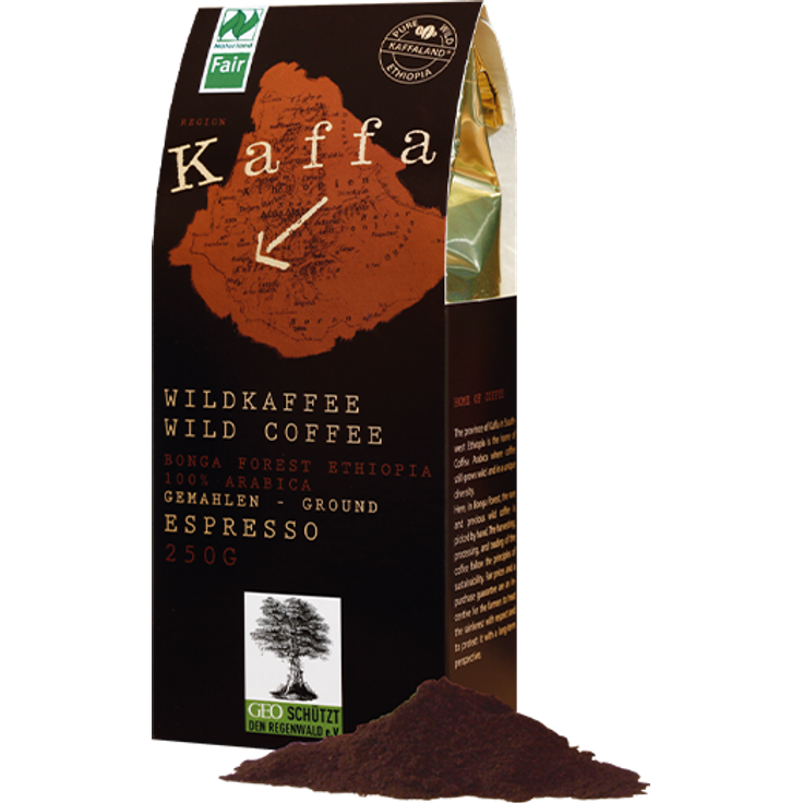 KAFFA Bio Wildkaffee Espresso, 250g gemahlen