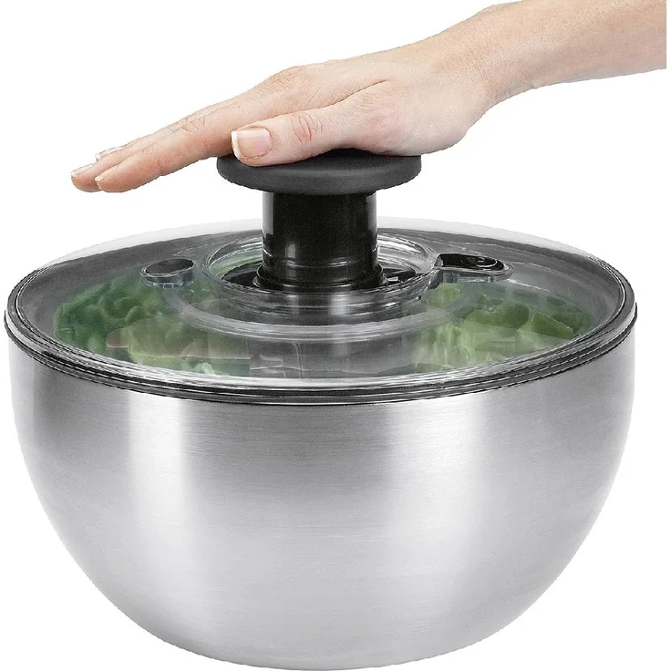 OXO Good Grips OXO Steel Salatschleuder, Stahl, Silber – Bild 2