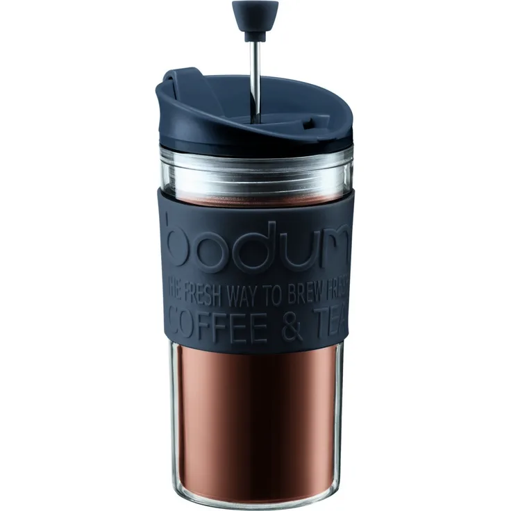 Bodum 11102-01S Travel Press Kaffeebereiter, Kunststoff, Schwarz-transparent, 8.9 cm