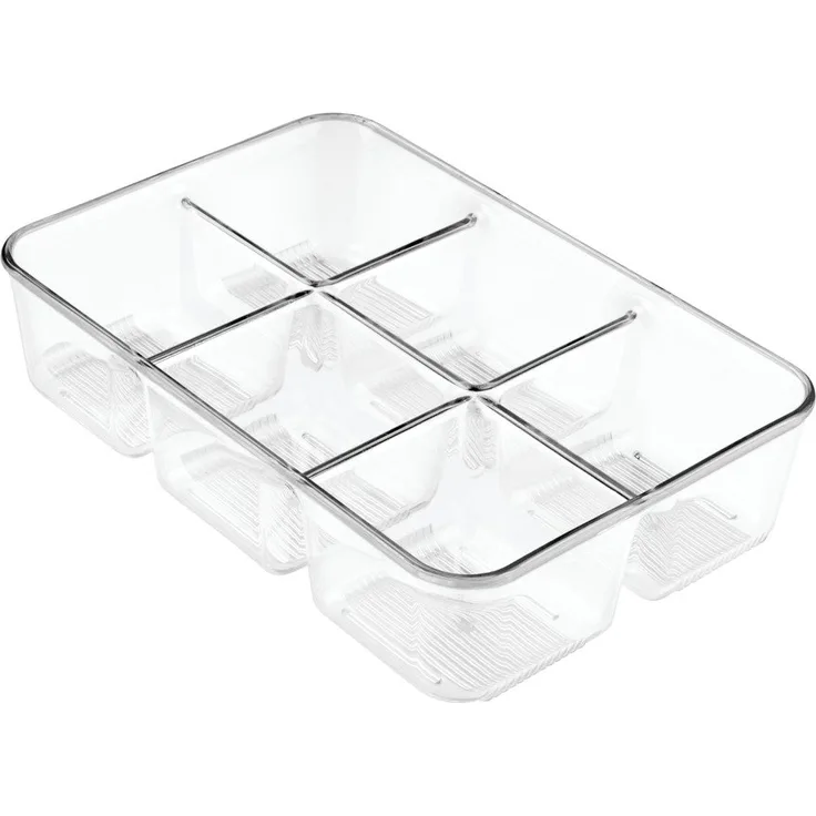 InterDesign 59930EU Linus Teebeutel-Caddy, 16.15 x 24.13 x 5.72 cm, durchsichtig