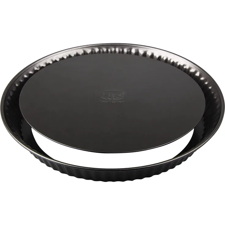Dr. Oetker Quicheform Ø 28 cm, Tarteform aus Stahl mit Antihaftbeschichtung, runde Backform für Tortenboden, Menge: 1 Stück