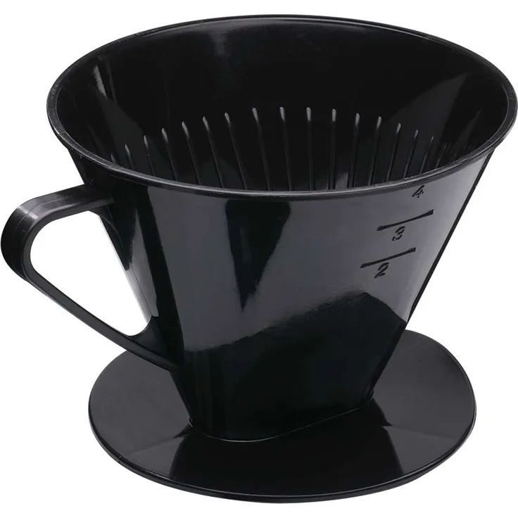 Westmark Kaffeefilter-Filterhalter, Für bis zu 4 Tassen Kaffee, Filtergröße 4, Kunststoff, Four, Schwarz, 24442261