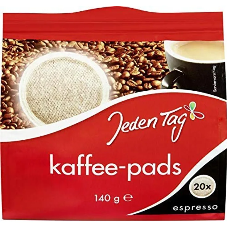 Jeden Tag 20 Kaffeepads Espresso, 140 g