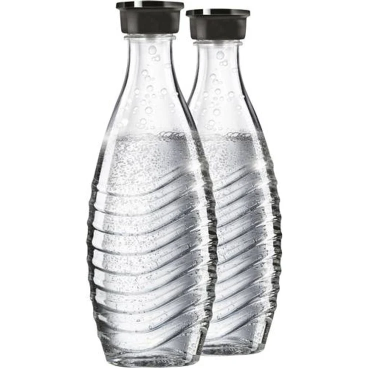 SodaStream DuoPack Glaskaraffe, Ersatzflaschen geeignet für die SodaStream Wassersprudler Crystal und Penguin, 2x 0.615 L – Bild 1