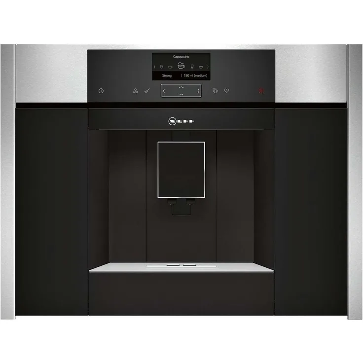 Neff CKS1561N Einbau-Kaffeemaschine aus Edelstahl, SensoFlow System, mit Milchsystem und integriertem Mahlwerk