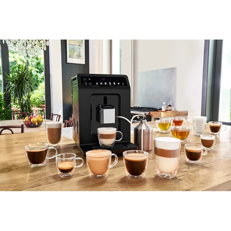 Krups EA8918 Evidence Kaffevollautomat mit integriertem Mahlwerk, OLED-Display Barista Quattro Force Technologie, 12 Kaffee-Variationen, 3 Tee-Variationen, One-Touch-Cappuccino Funktion, 2-Tassen Funktion, schwarz – Bild 6