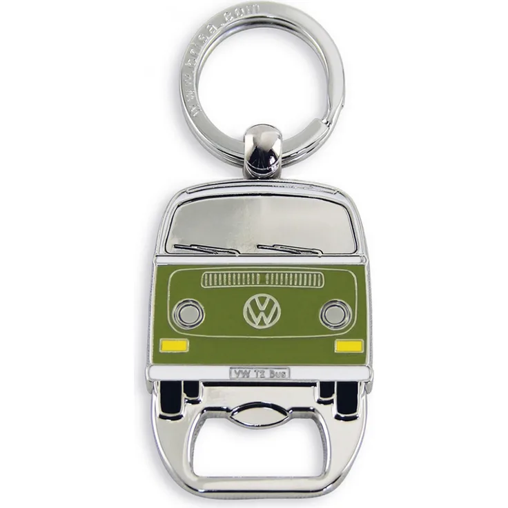 VW Bus T2 Schlüsselanhänger mit Flaschenöffner grün