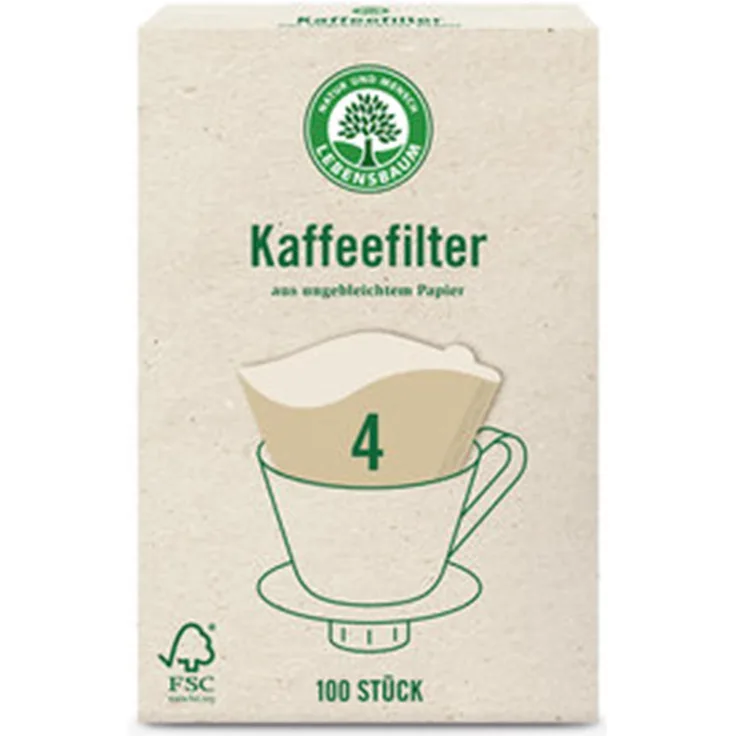 Lebensbaum Kaffeefilter Papier Gr. 4 0,22kg
