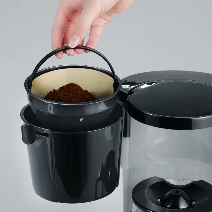 SEVERIN Kaffeemaschine, Für gemahlenen Filterkaffee, 10 Tassen, Inkl. Glaskanne, KA 4479, Schwarz – Bild 4