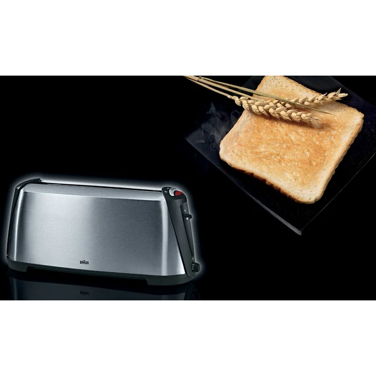 Braun Sommelier HT 600 langschlitztoaster (1000 W, Brötchenaufsatz) silber – Bild 5