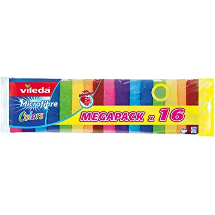 Vileda Microfaser Colors Allzwecktuch, 100 % Microfaser, bunt, 16