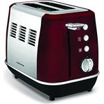 Morphy Richards 224408EE Evoke 2 Schlitz toaster, Aluminium, Rot