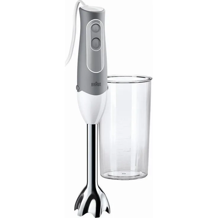 Braun Household MQ 500 Soup Stabmixer, 600W, Edelstahl rostfrei, weiß, grau