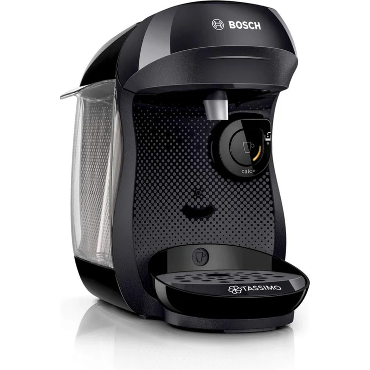 Bosch TAS1002 Tassimo Happy Kapselmaschine, über 70 Getränke, vollautomatisch, geeignet für alle Tassen, kompakte Größe, 1400 W, schwarz – Bild 1