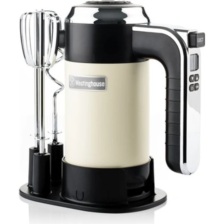 Westinghouse WKHM250WH Handmixer 350W, 6 Geschwindigkeiten, Turbo-Stufe, Edelstahl, weiß – Bild 1