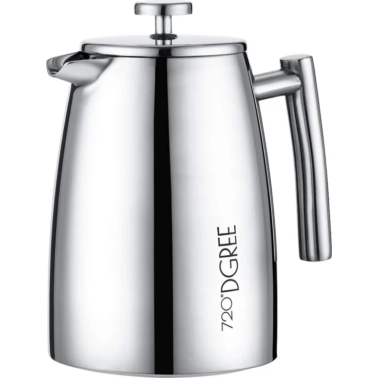 Pressfilterkanne Edelstahl Kaffeekanne French-Press 1L Kaffeebereiter 720°DGREE – Bild 1