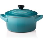 Le Creuset Mini-Cocotte- Bräter, Rund, 200 ml, 10 x 5 cm, Steinzeug, Türkis