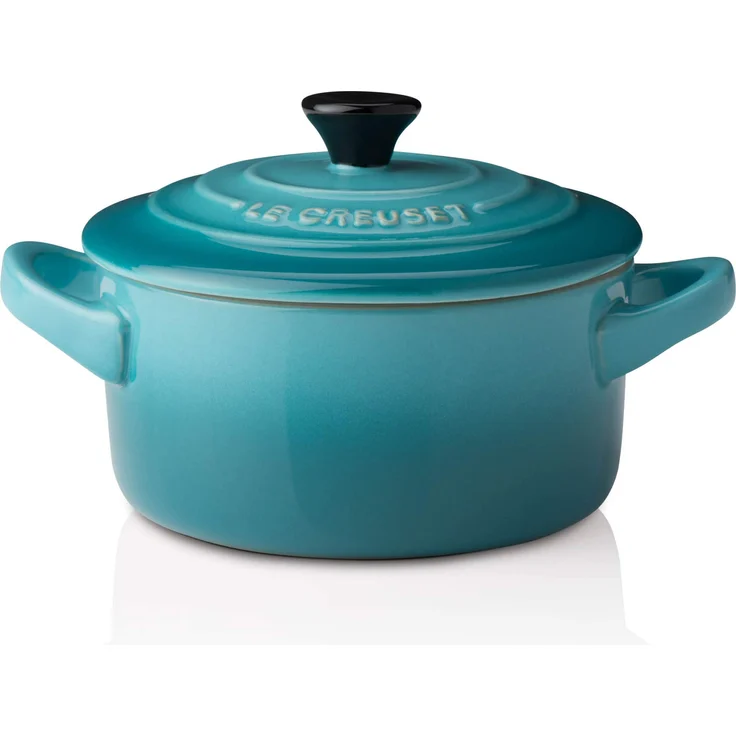 Le Creuset Mini-Cocotte- Bräter, Rund, 200 ml, 10 x 5 cm, Steinzeug, Türkis