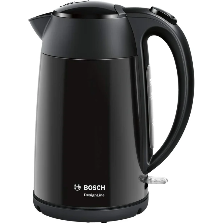 Bosch DesignLine Wasserkocher TWK3P423, 1,7 Liter, Tassenanzeige, 2.400 W, schwarz – Bild 1
