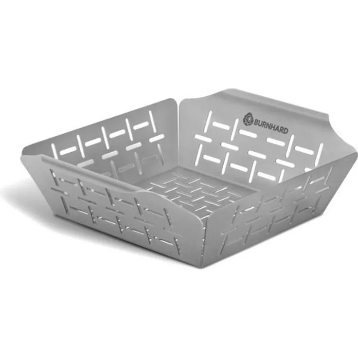 BURNHARD Grillplatte »Gemüsekorb«, Edelstahl, Grillkorb 23,5x19x5,5 cm