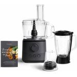 Springlane Kaia Küchenmaschine, Food-Prozessor, 1000 W, 1.5 l Schüssel, Inkl. Aufbewahrungsbeutel & Rezeptheft, Anthrazit